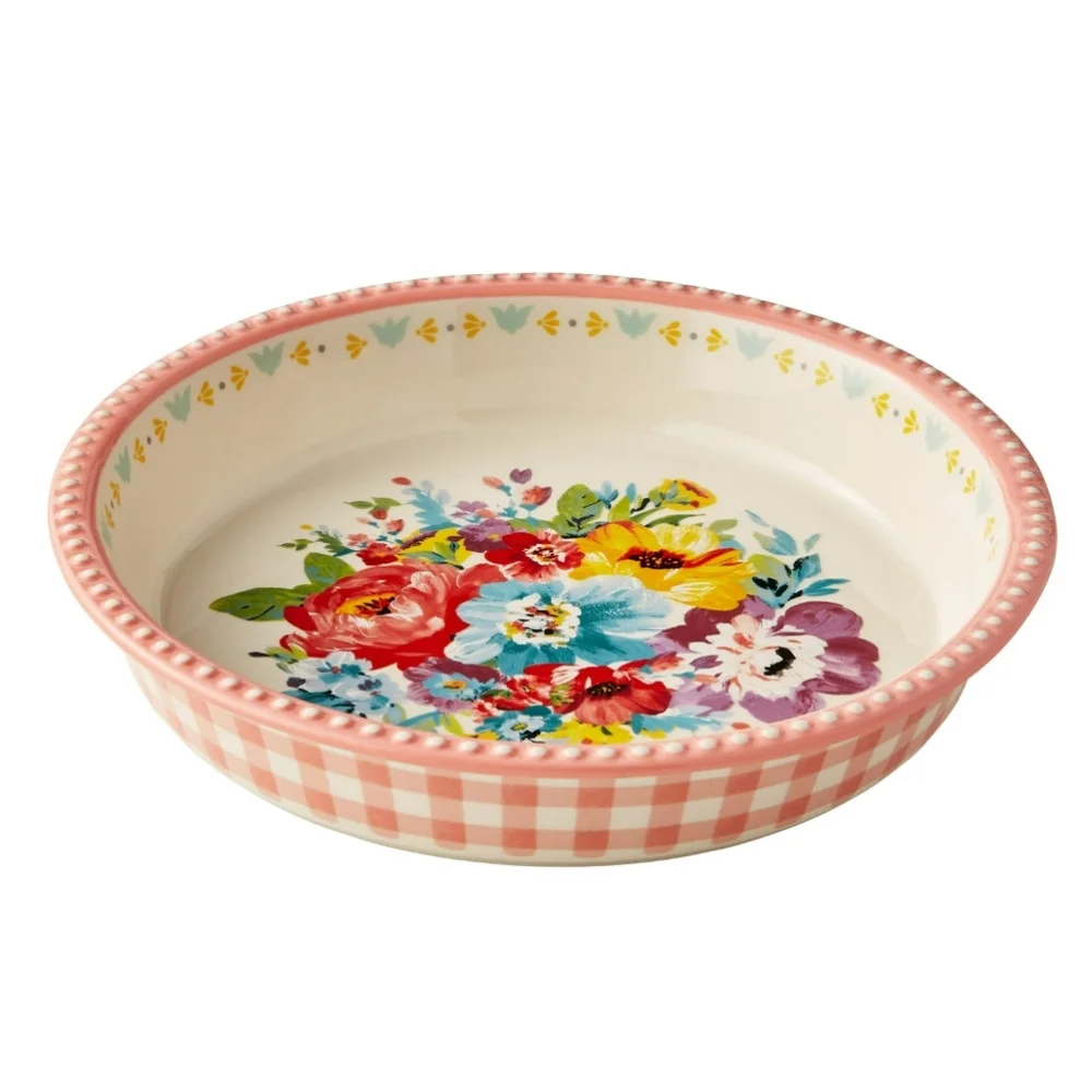 💕 New Pioneer Woman Sweet Romance Blossoms  Ceramic Pie Plate